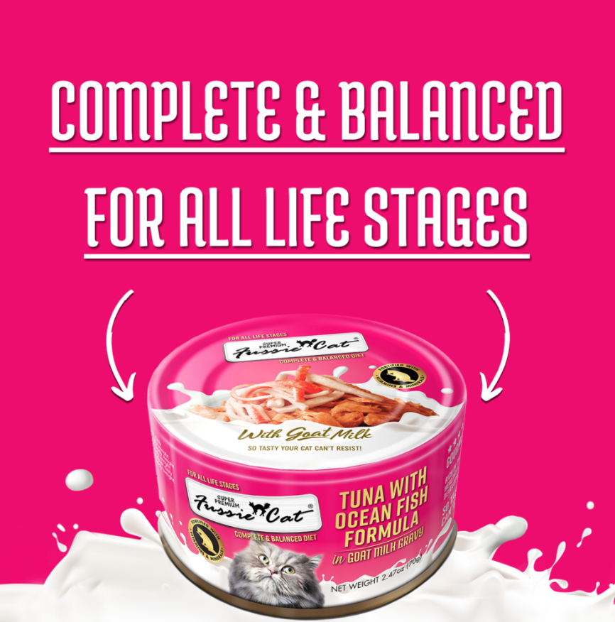 Fussie Cat Tuna with Oceanfish Formula in Goat Milk Gravy (2.47oz) - Majestic Pet Kingdom