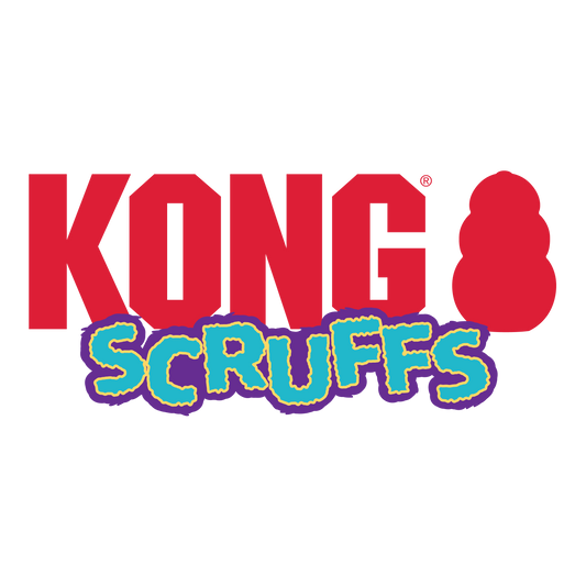 Dog Plush Toy KONG Scruffs Chicken Squeaky Animal Play Med - Main Feature View | Majestic Pet Kingdom