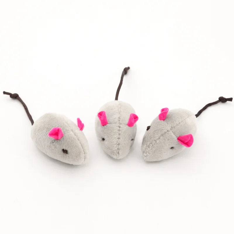 3-200 Pcs Rattle Cat Mouse Toys Also Prefilled Catnip Faux Fur Cat Toys Interactive Cat Game Catnip Toys for Cats Pet Products - Majestic Pet Kingdom