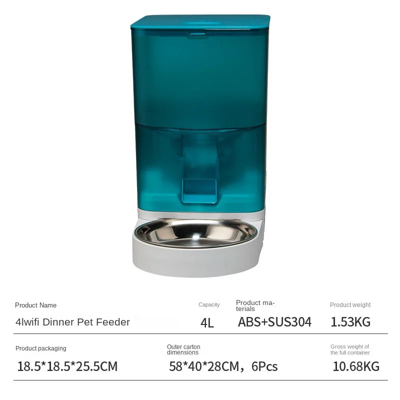 Intelligent Pet Feeder Timed Automatic Quantitative Feeding Machine For Cats Cat Food Dog Food Self-service Feeding For Dogs New - Majestic Pet Kingdom