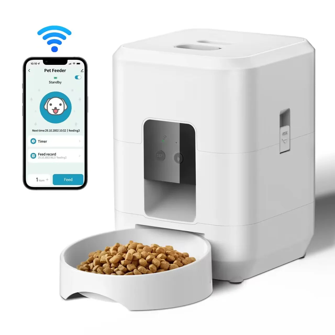 Smart Pet Feeder Automatic Cat Feeder Dog Slow Food Machine With Timed Quantitative Automatic Cat Food Dispenser Cat Dog Bowl - Majestic Pet Kingdom