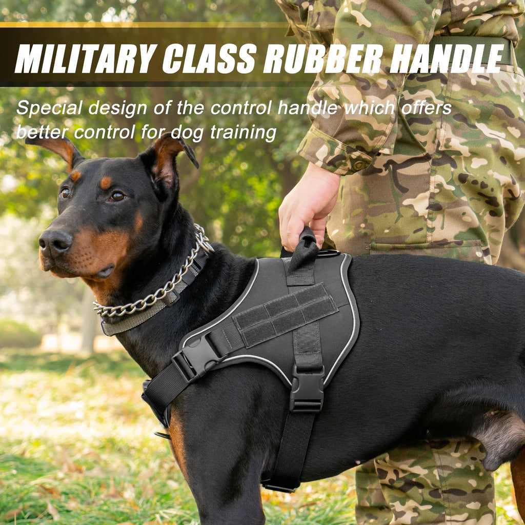 Tactical Dog Harness Pet Doberman Pinscher Pet Training Vest Dog Harness for Small Medium Large Dogs Explosion Proof - Majestic Pet Kingdom