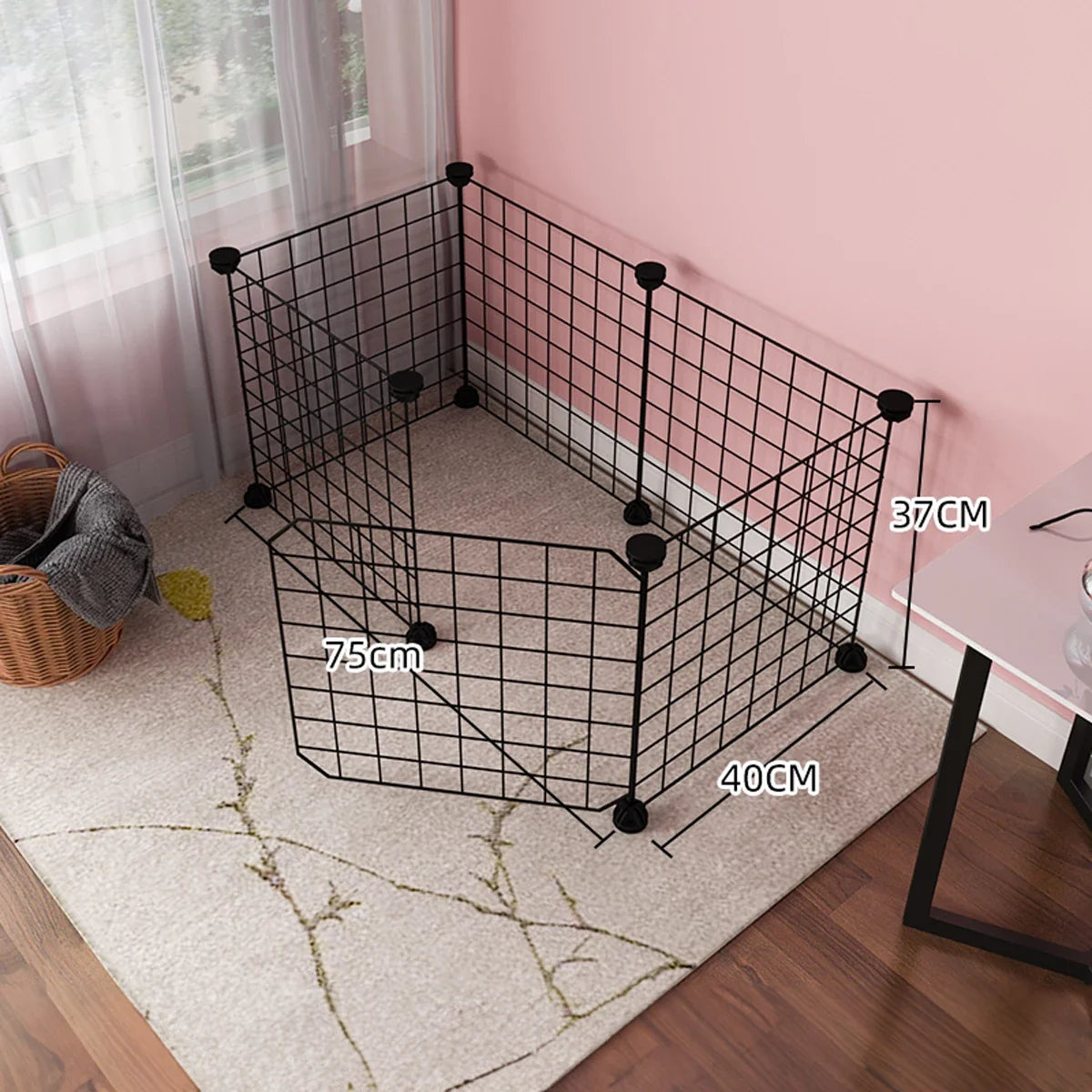 Dog cage Wire mesh fence indoor teddy animal escape barrier - Majestic Pet Kingdom