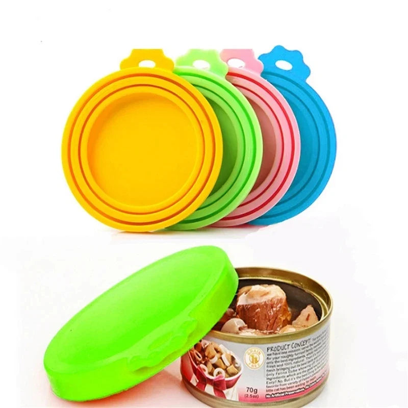 Pet Can Covers Silicone Airtight Lids with Feeding Spoon 2-Pack - Detail Angle 5 | Majestic Pet Kingdom