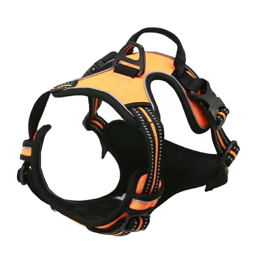 No Pull Dog Harness Front Clip Heavy Duty Reflective Easy Control Handle for Large Dog Walking - Majestic Pet Kingdom