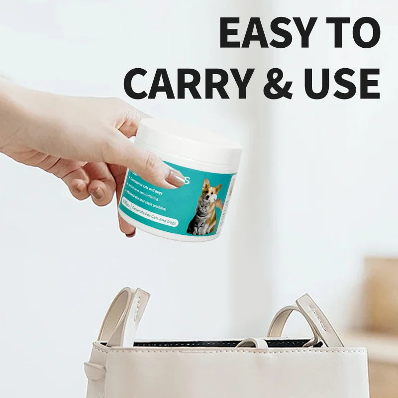 Pet Cleaning Gloves | Lick-Safe Pet Wipes Gloves for Dogs and Cats