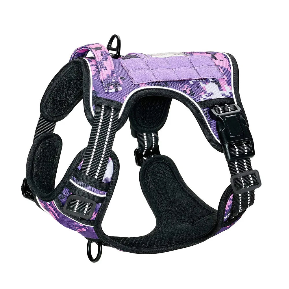 Military Tactical Dog Harness No Pull Large Reflective Straps Durable Vest with Control Handle - S | Purrfect Pet Kingdom