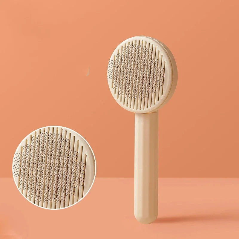 Pet Deshedding Comb | Self Cleaning Needle Brush for Dogs and Cats