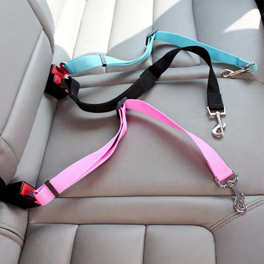 Dog Seat Belt Quick-Release Metal Clasp Vehicle Safety Restraint
