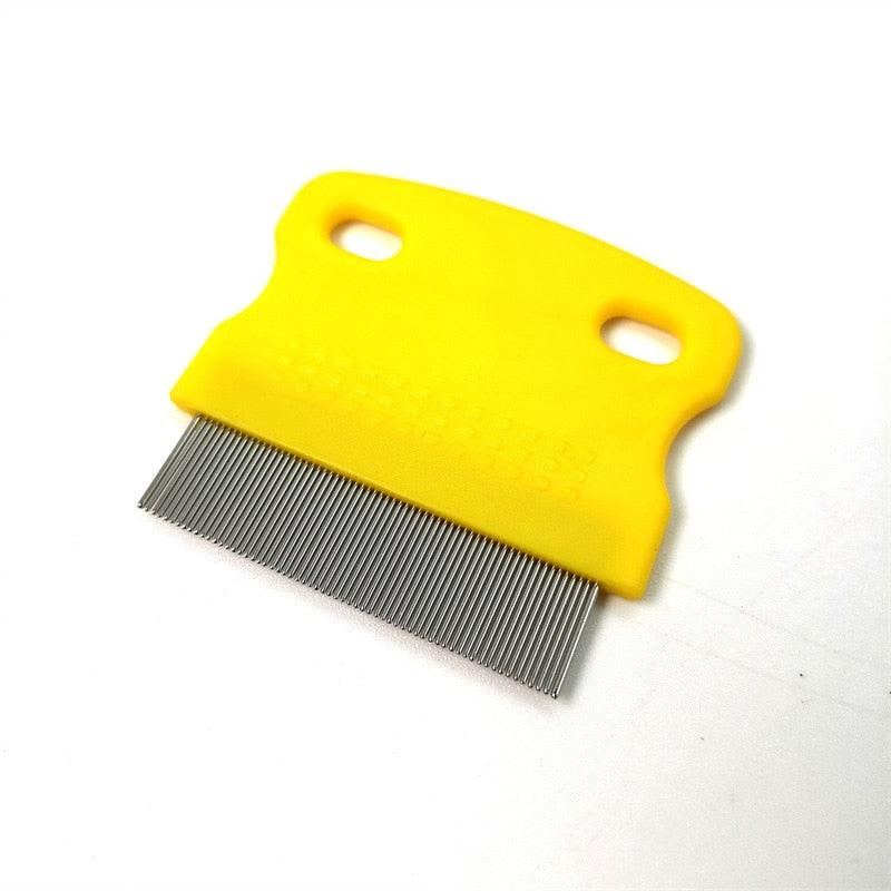 Dog Flea Comb Stainless Steel Fine-Tooth Lice Remover Brush