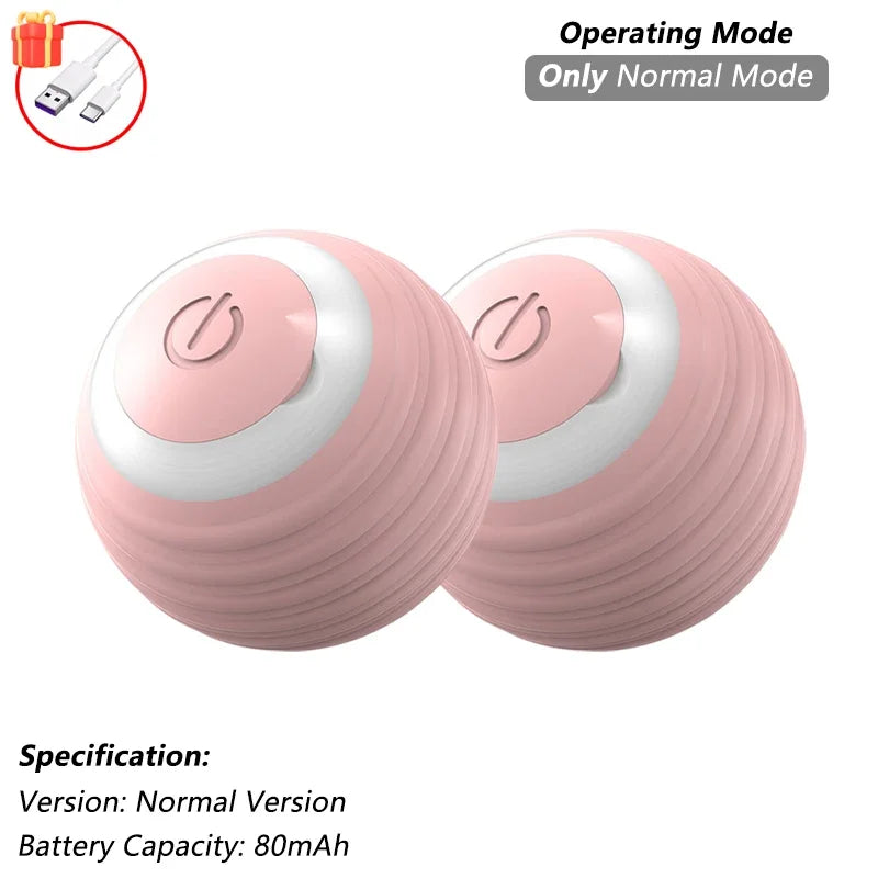 iLMH 1/2 PCS Cat Interactive Ball Toy Automatic Rolling Ball Faux Tail Rechargeable Smart Pet Electric Toy Pet Toy Imitate Mouse - Majestic Pet Kingdom