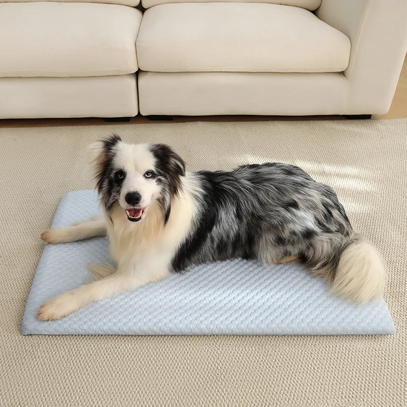 Dog Cooling Mat Ice Silk Breathable Summer Pet Bed Pad