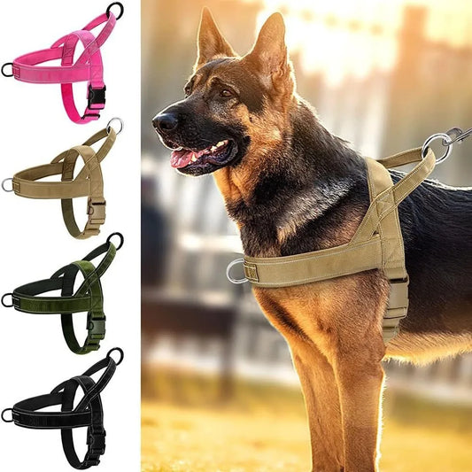 Explosion-Proof Tactical Harness Dog Traction Large Dog Collar Vest | Majestic Pet Kingdom™