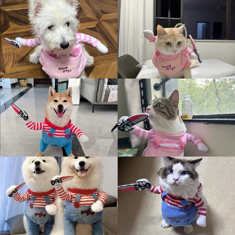Dog Clothes For Small Medium Dogs Cats Christmas Funny Puppy Dressed Up Cosplay Costumes Chihuahua Yorkshire Pug Pet Clothing - Majestic Pet Kingdom