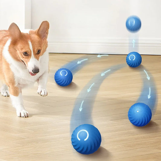 Dog Toy Automatic Moving Smart USB Rotating Jumping Bouncing Ball