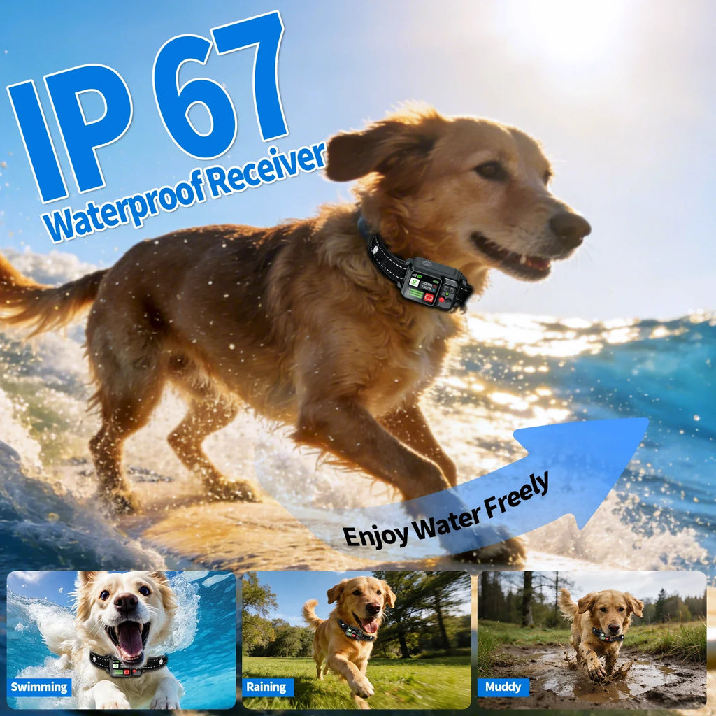 GPS Dog Fence Collar IP67 Waterproof Shock Containment System