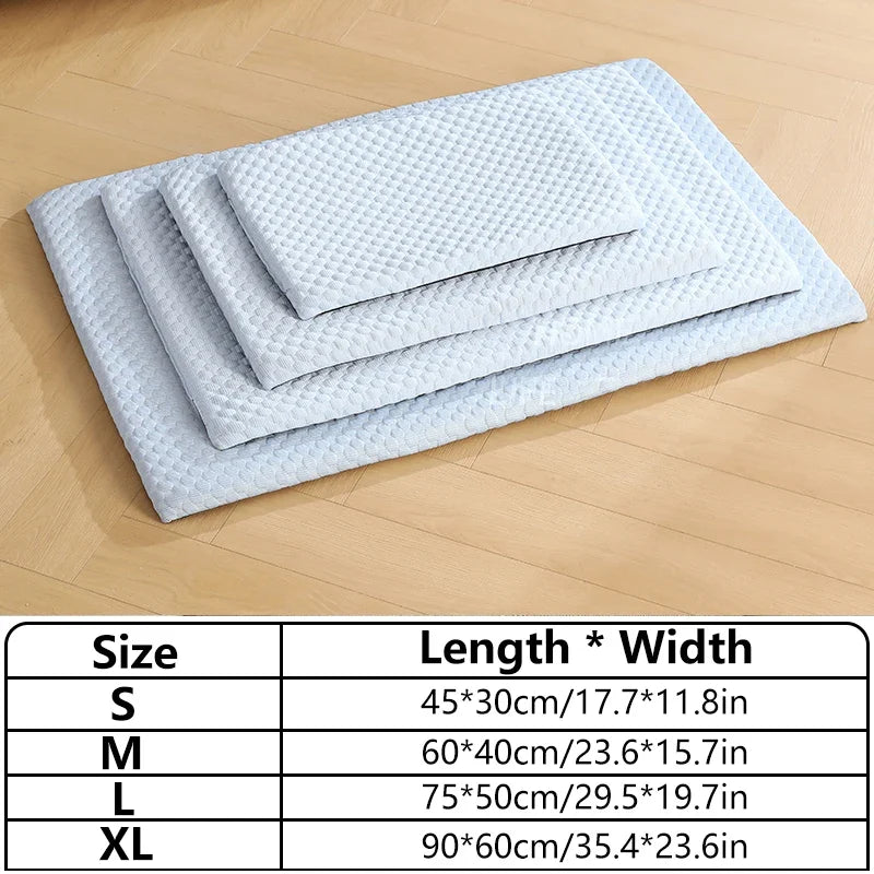 Dog Cooling Mat Ice Silk Breathable Summer Pet Bed Pad