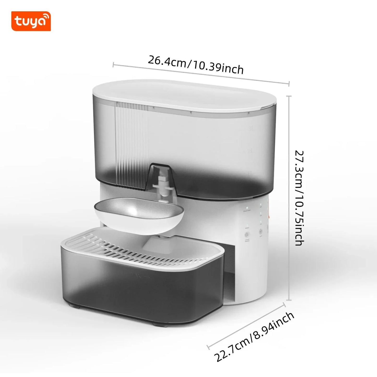 Majestic Pet Kingdom - 3LSmart Timed Water Dispenser for Cats & Small Dogs, Automatic Pet Fountain, Wastewater Separation Fresh Water, No Filter No APP View 5