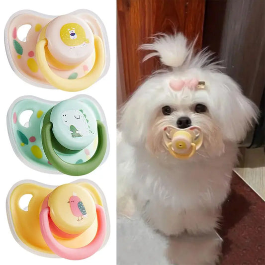 Dog Chew Toy Soft Silicone Calming Pacifier Teething Molar Play