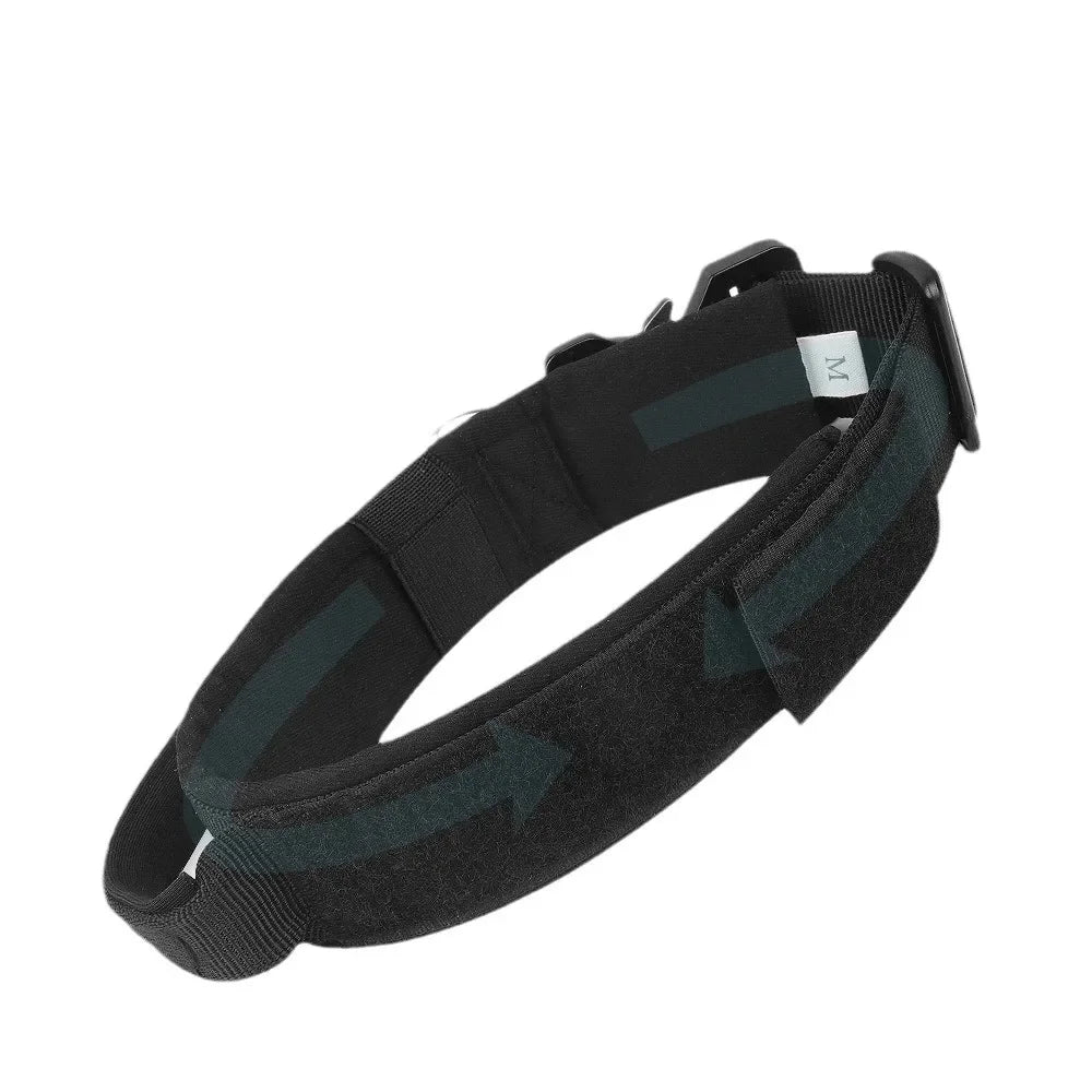 Tactical Dogs Collars with Handle Heavy Duty Military Dog Collar for Medium Large Dogs Collar with Quick Release Pets Collar - Black | Purrfect Pet Kingdom