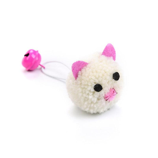 4pcs/lot Plush Mouse Cat Toy Cute Bell Mice Funny Cat Toys Cute Plush Teeth Cleaning Balls Chewing Soft Molar Toy Faux Pet Toy Colorful Plush Mouse Head with Bell Rope Cat Toy Interactive Cat Toy - Detail Angle 2 | Majestic Pet Kingdom