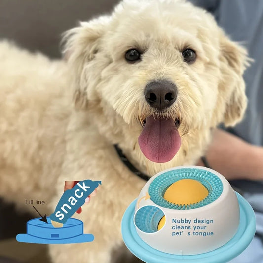 Pet Lick Mat for Dogs and Cats | Interactive Slow Feeder Snack Bowl