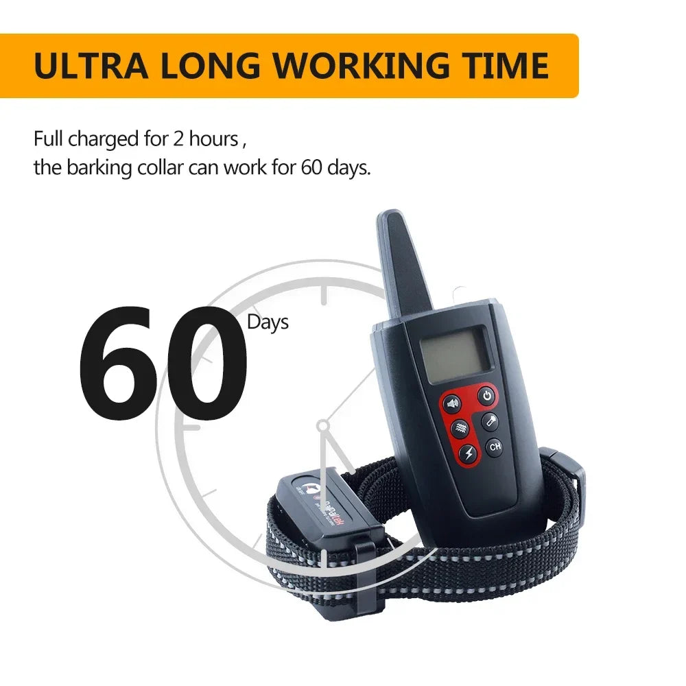 1000m Electric Dog Training Collar for 1/2/3 Dog Stop Bark Collar 2