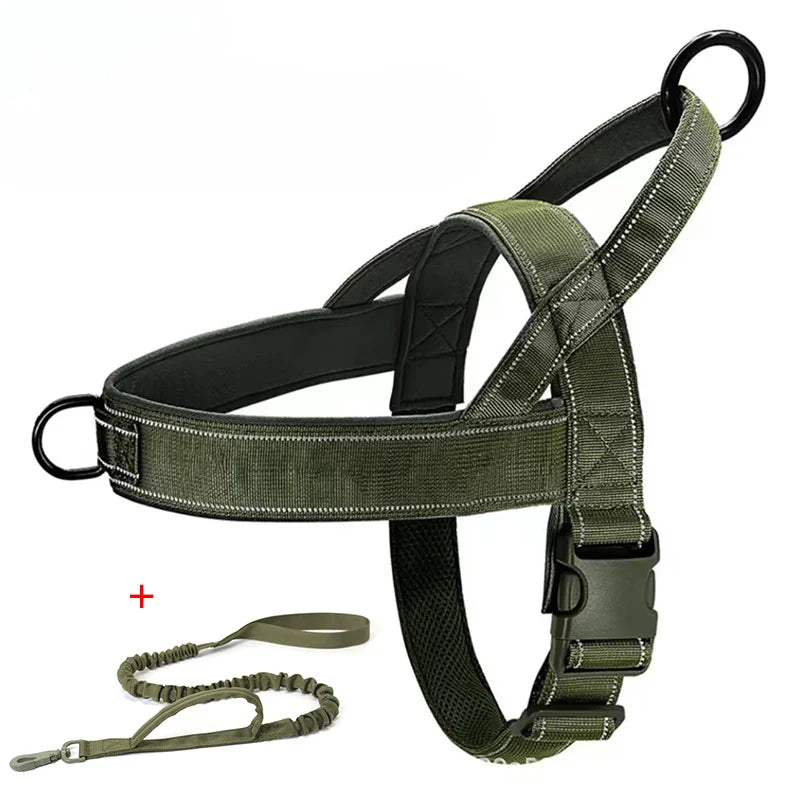 Dog Tactical Vest Nylon Outdoor Water-Repellent Dog Clothing Large and Medium-sized Dog Training Vest Harness Traction - Majestic Pet Kingdom