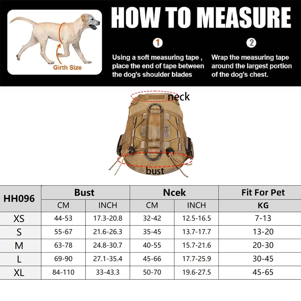 Tactical Dog Vest Harness No Pull Comfortable Adjustable Pet Harness For Medium Large Dog Military Training With Handle Labrador | Purrfect Pet Kingdom