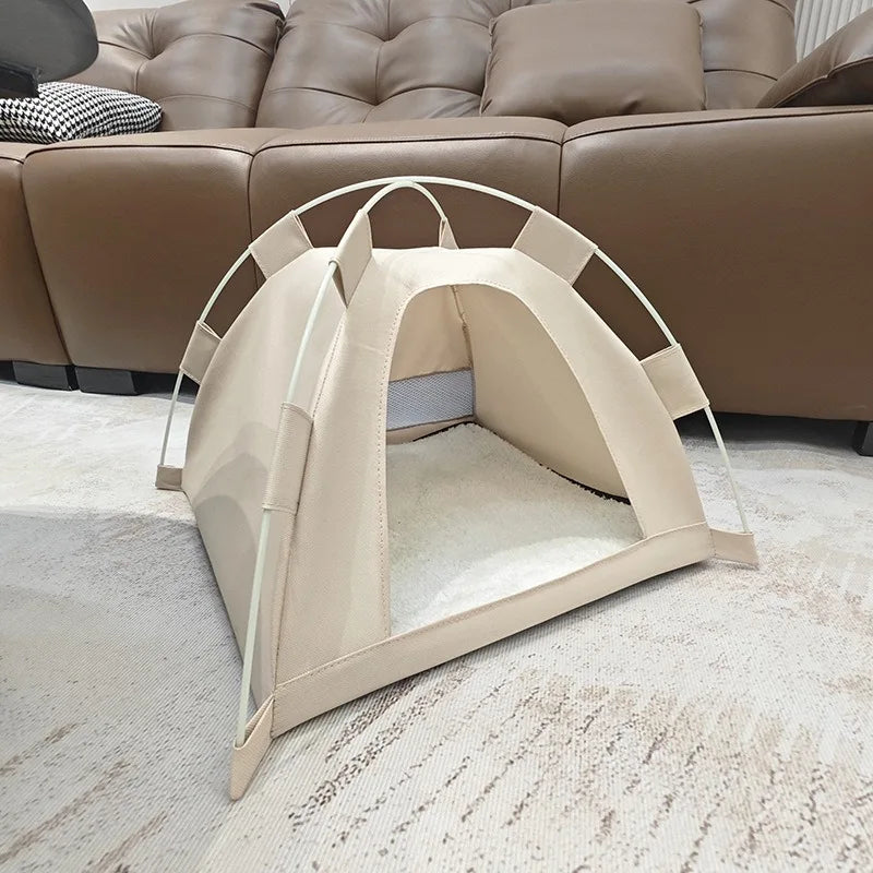 Pet Teepee Durable Floor Mat Dog & Cat House for Indoor/Outdoor Camping Comfortable for Pets Foldable Cat Bed and Dog Bed cage - Majestic Pet Kingdom