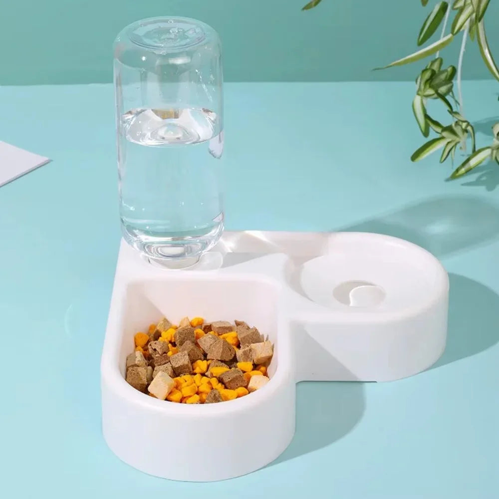 Automatic Water Dispenser For Cats Dogs Pets Feeding Bowl Heart-shaped Automatic Drinking Self Refilling Saving Space Dual-use - Majestic Pet Kingdom