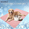 Pet Cooling Pad Smooth Bear Pattern Washable Ice Summer Mat