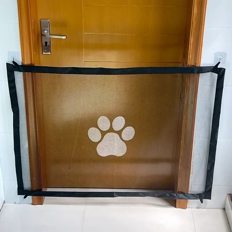 Pet Dog Barrier Fences Portable Folding Breathable Mesh Pet Safety Gate Isolated Networks Doorways Staircases Dog Fences | Purrfect Pet Kingdom