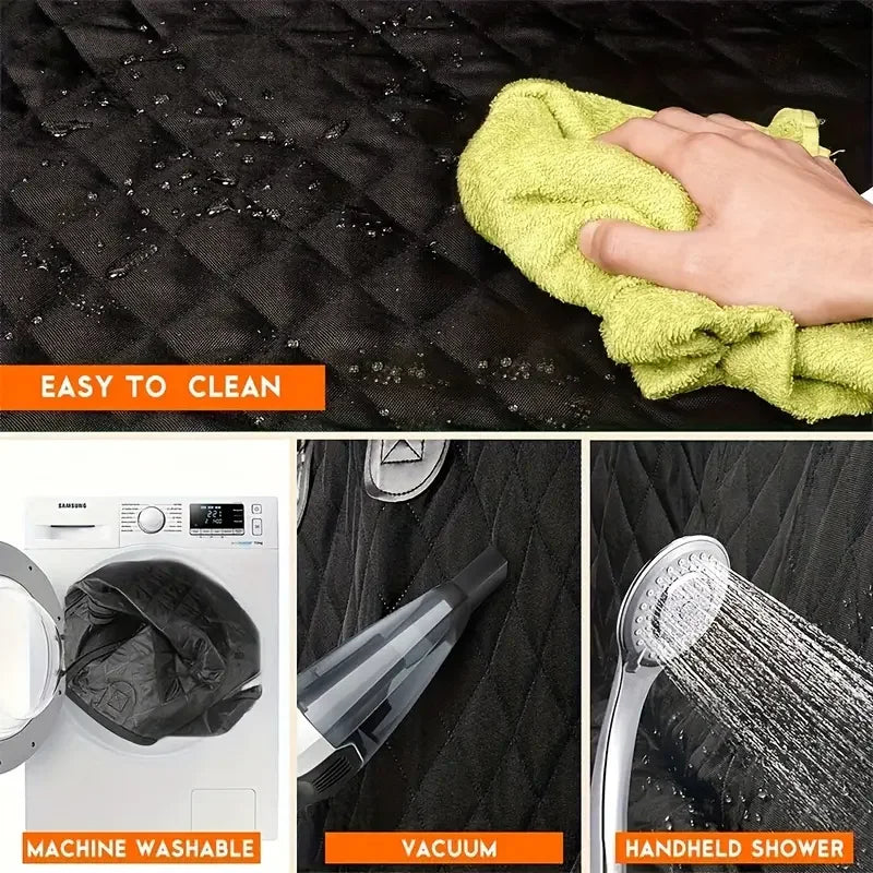 Dog Seat Cover for Back Seat, 100% Waterproof Dog Car Seat Covers with Mesh Window, Scratch Prevent Antinslip Dog Car Hammock, C - Majestic Pet Kingdom