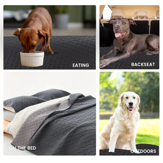 Brick Pattern Anti-Hair Pet Mat, Reversible Waterproof Dog Cushion