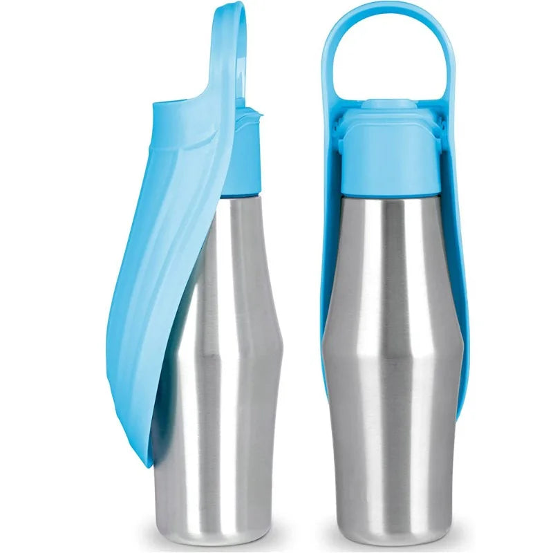 Majestic Pet Kingdom - 27oz Portable Pet Water Dispenser Dog Travel Bottle 2-in-1 Cat Puppy Drinking Fountain Outdoor Accessory View 6