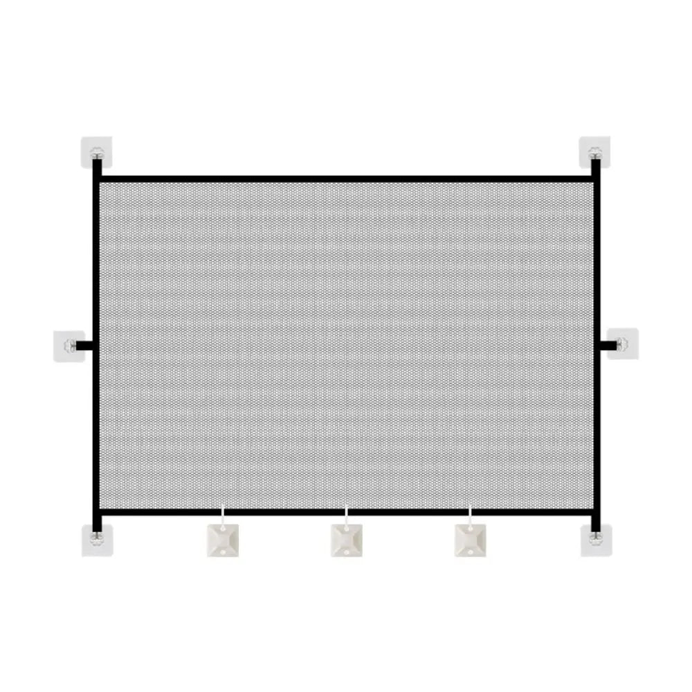 Retractable Pet Safety Gate Portable Folding Mesh Barrier Hooks