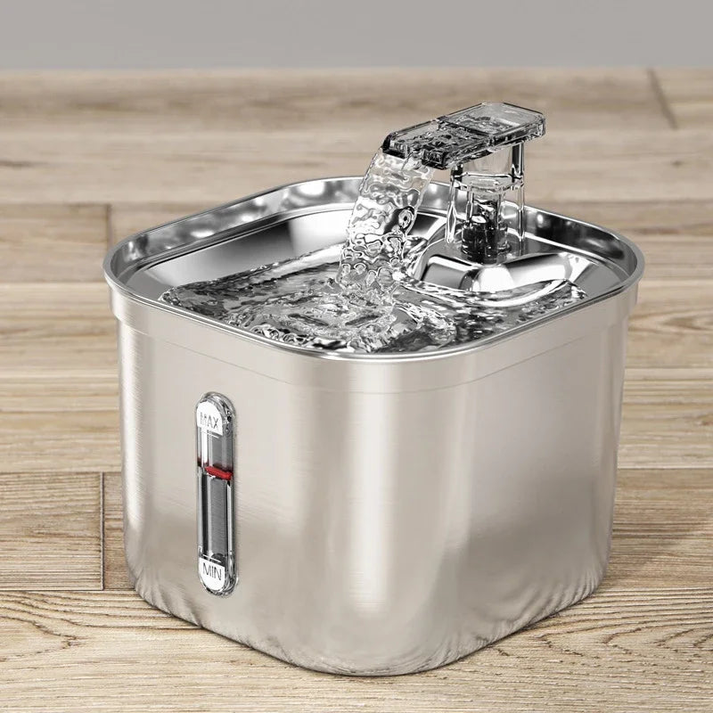 Stainless Steel Automatic Pet Water Dispenser Cat Drinking Fountain | Majestic Pet Kingdom™
