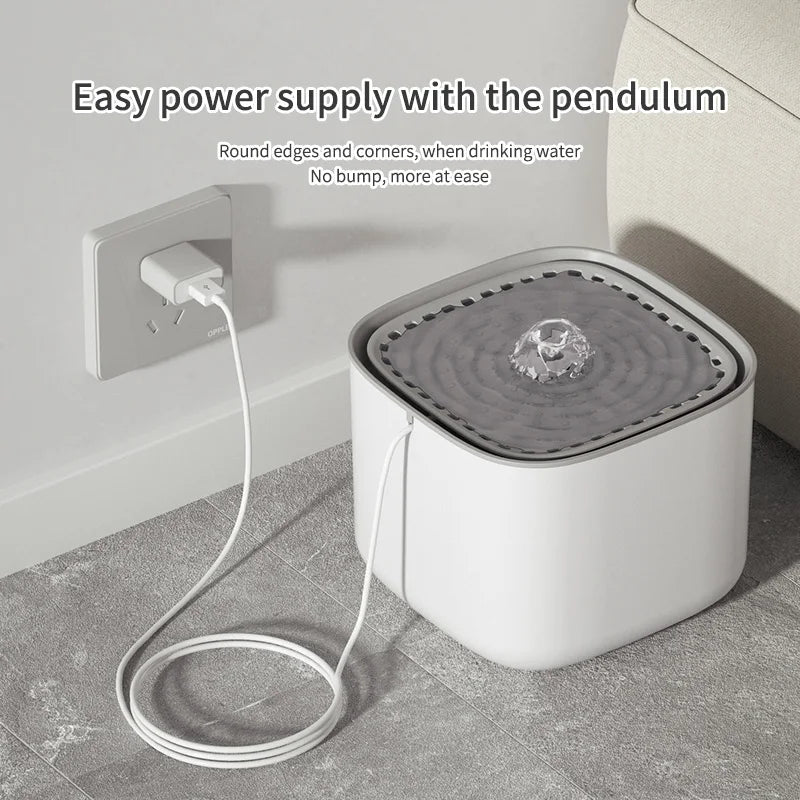 Cat Water Fountain 3L Large Capacity for Pet Water Drinking Bowls Dispenser USB Electric Auto Recirculate Ultra Quiet - Majestic Pet Kingdom