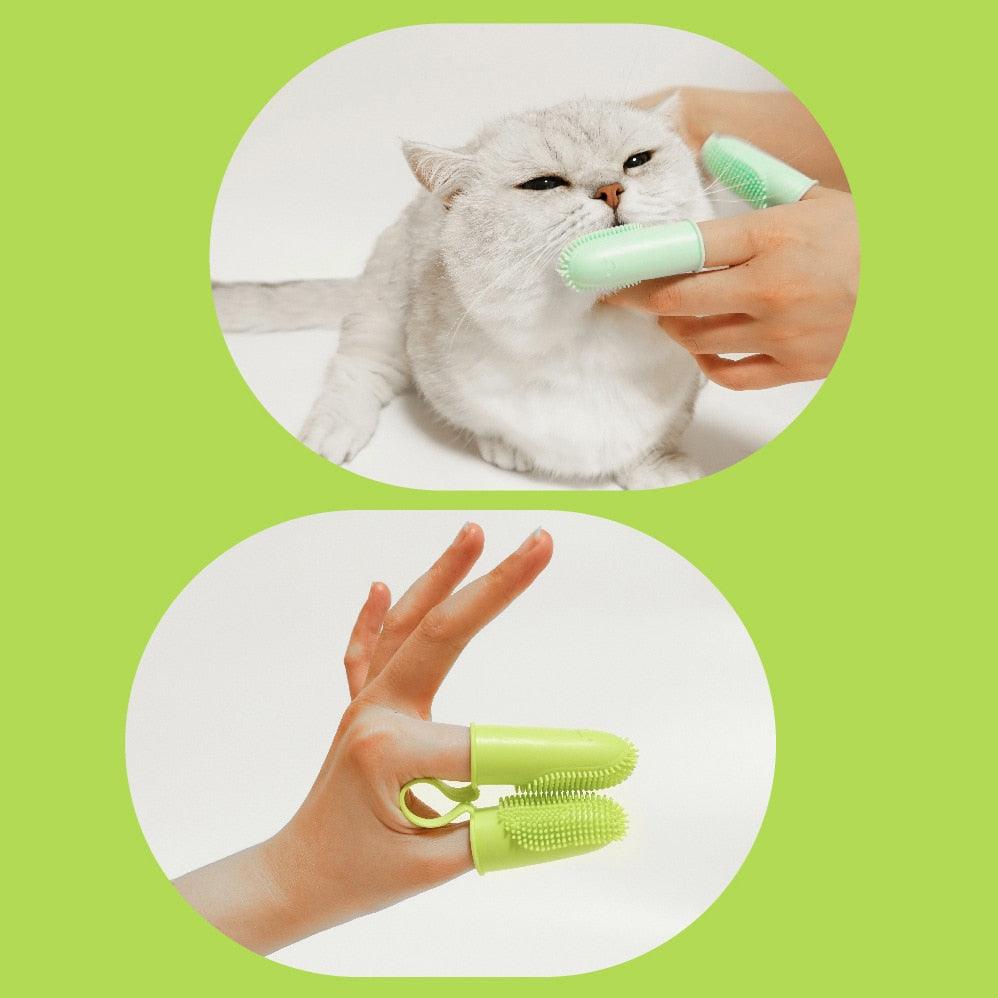 Dog Toothbrush Finger Brush Soft Silicone Dental Cleaning Kit - Detail Angle 6 | Majestic Pet Kingdom