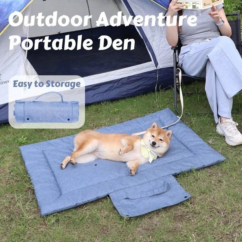 Pet Bed Mat All-Season Portable Outdoor Waterproof Chew Safe