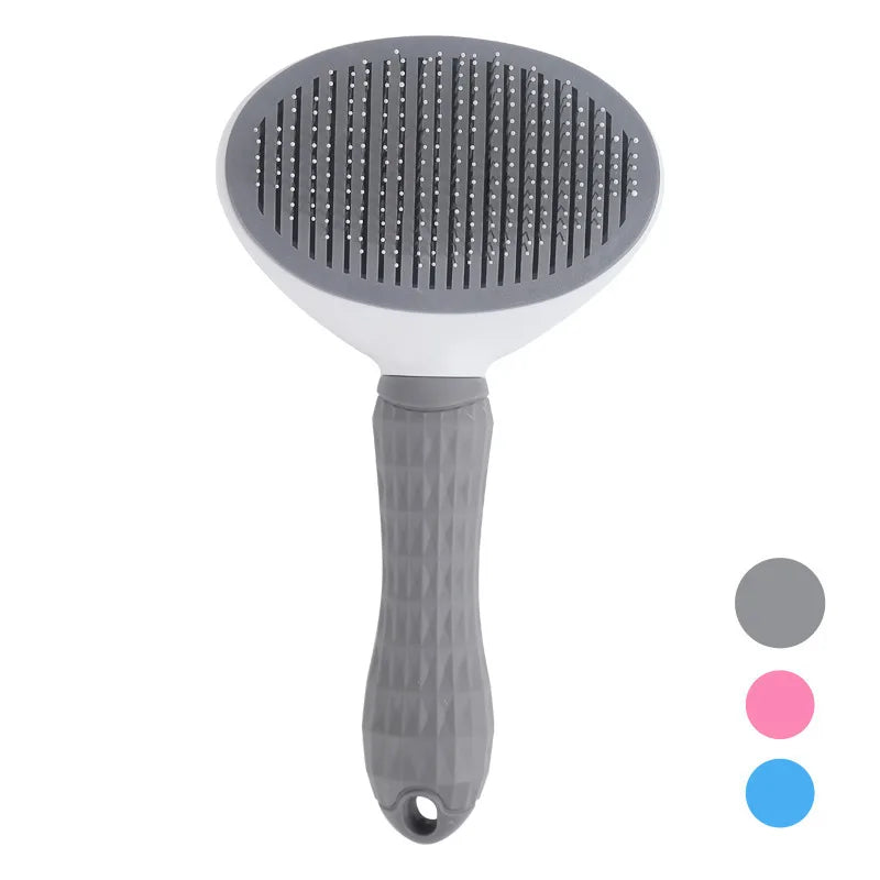 Pet Deshedding Comb | Self Cleaning Needle Brush for Dogs and Cats