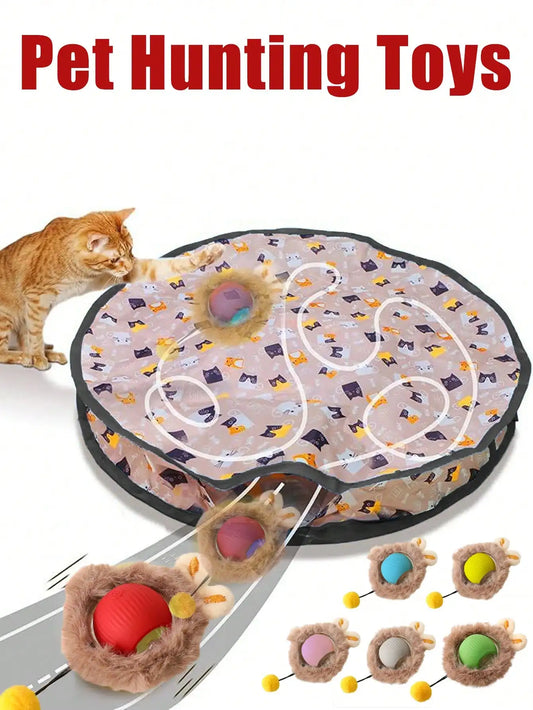 Cat Hunting Toy Set, Electric Cat Ball With Lighting, Chasing & | Majestic Pet Kingdom™