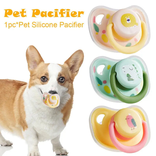 Dog Chew Toy Soft Silicone Calming Pacifier Teething Molar Play