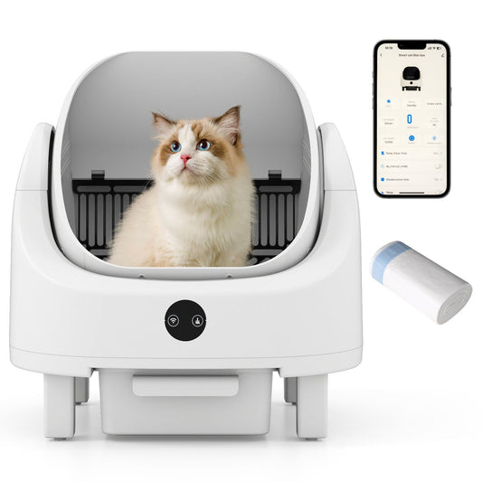 Self-Cleaning Cat Litter Box with APP Control & Open Top - Majestic Pet Kingdom