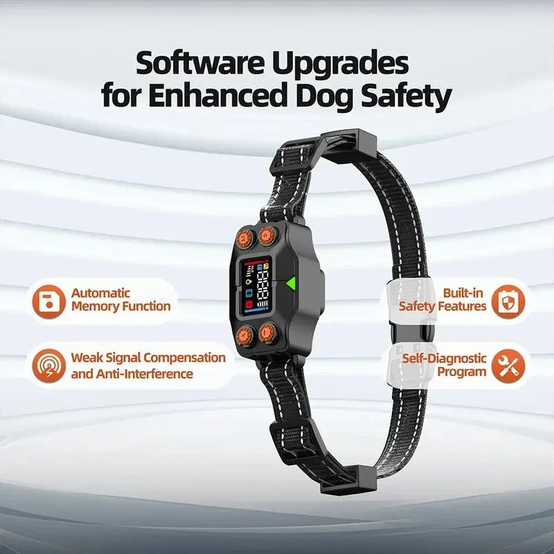 GPS Dog Fence Wireless Smart Pet Training Collar Invisible OLED