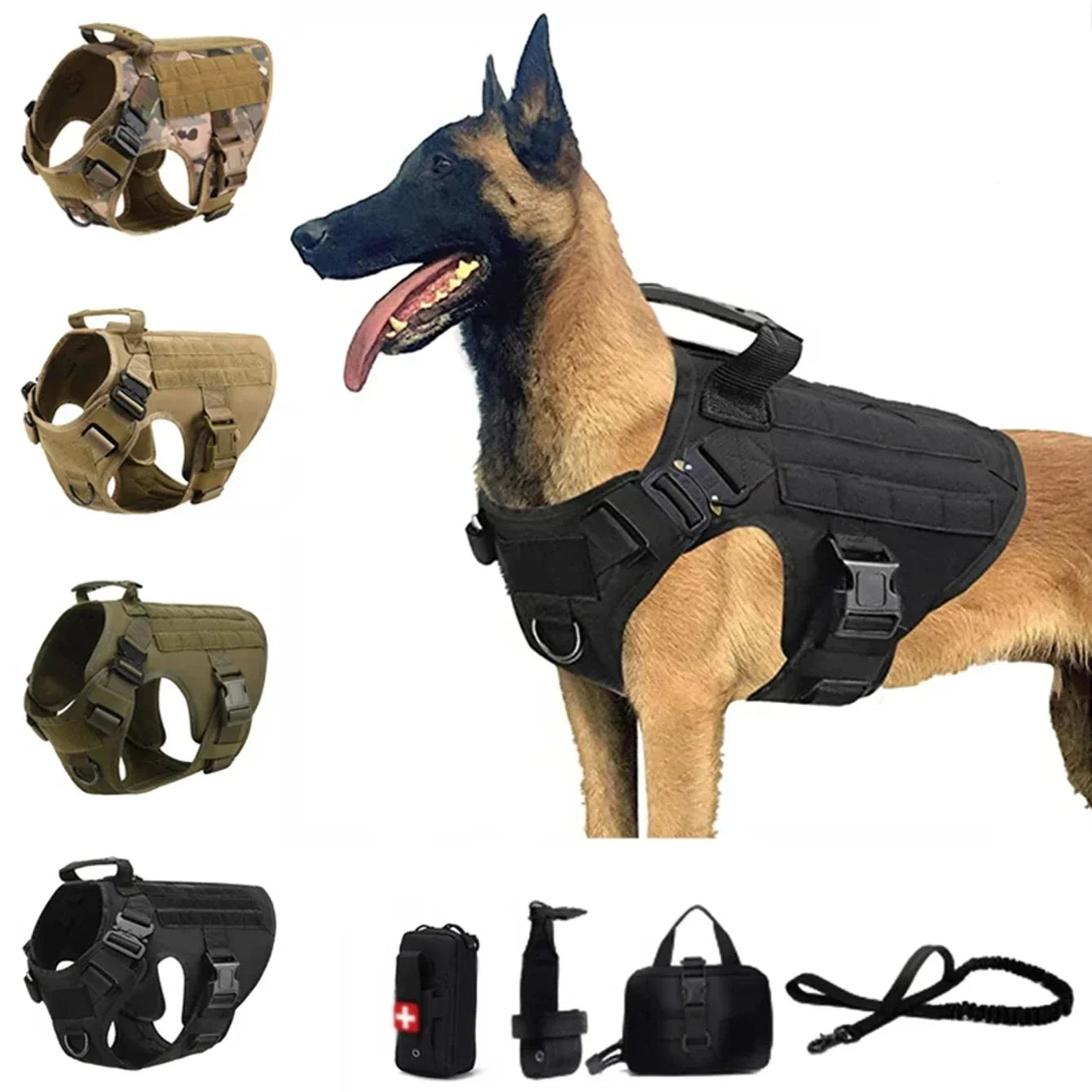 CANBOUN Tactical Military Vest Pet German Shepherd Golden Retriever | Majestic Pet Kingdom™