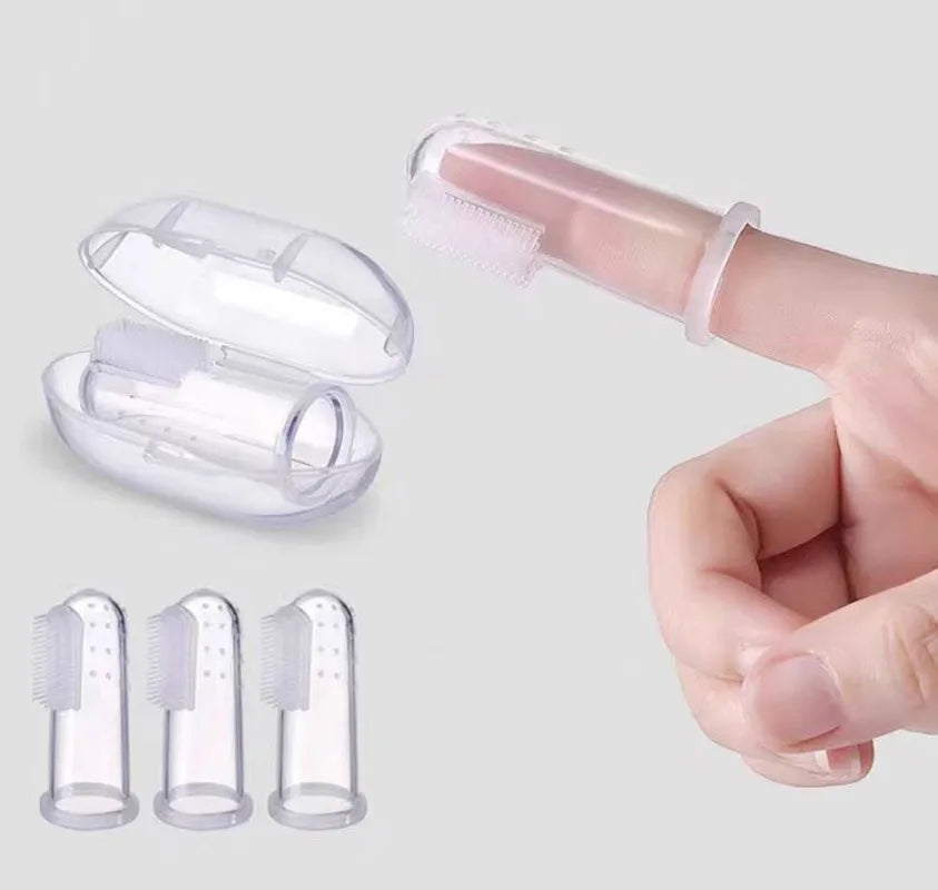 Dog Toothbrush Soft Silicone Finger Cuff Dental Cleaning Kit Tool - Detail Angle 4 | Majestic Pet Kingdom