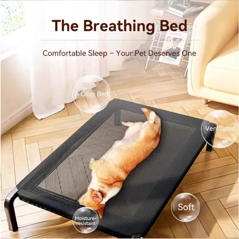 Elevated Dog Bed Portable Outdoor Summer Cooling Pet Nest | Purrfect Pet Kingdom