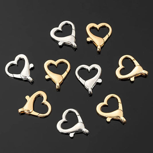 Dog Leash Clasps Heart Metal Spring Snap Buckle Hooks 10Pk - Main Feature View | Majestic Pet Kingdom